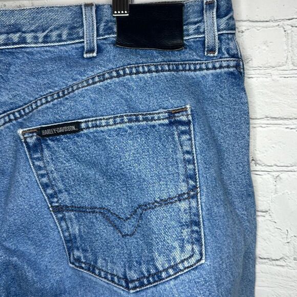 Harley Davidson Mens Straight Leg Jeans size 42x30 100% Cotton - Picture 6 of 8